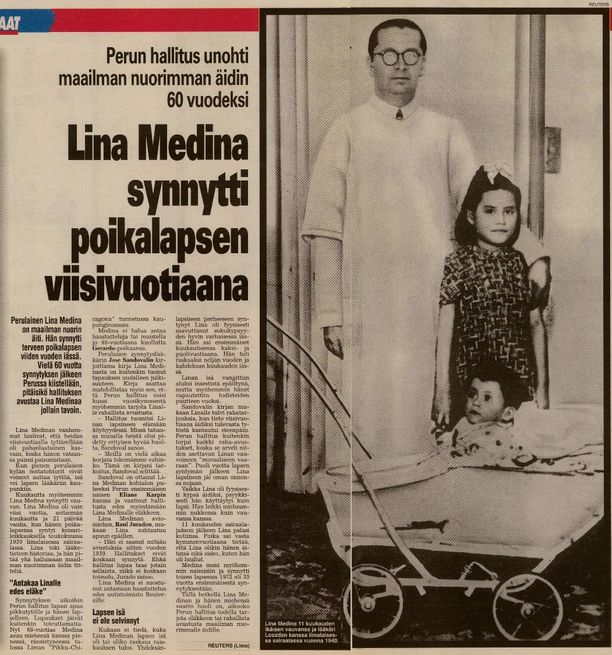 Maailman nuorin äiti: Lina Medina sai lapsen vain 5-vuotiaana