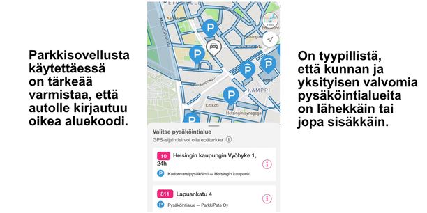 Parkkisakko rapsahtaa herkästi, jos luotat vain sovellukseen