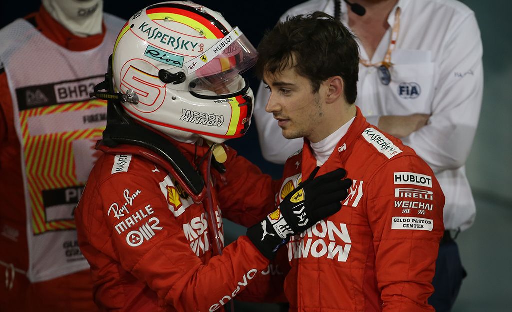 Charles Leclerc ei tallin käskyä kuunnellut - paineli Bahrainissa tylysti Sebastian Vettelin ohi