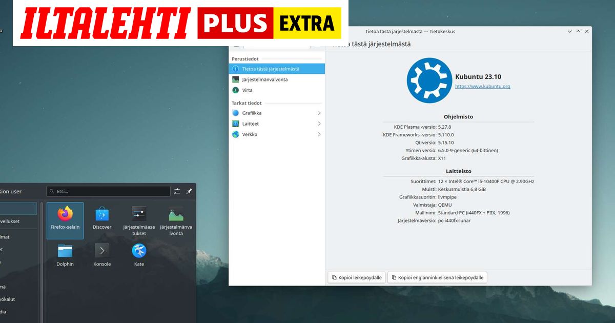 Kokeilussa Kubuntu 23.10: Erittäin hyvä käyttöjärjestelmä, vain yksi ...