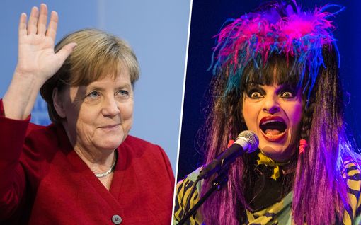 Angela Merkel astui areenalta itäsaksalaisen punkin tahtiin