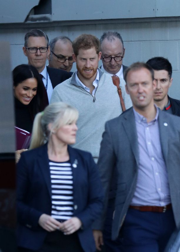 Kuninkaallinen pariskunta kuvattuna Sydneyssä heti saapumisen jälkeen.