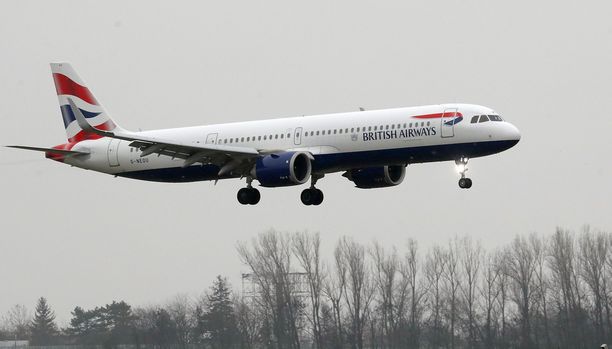 British Airwaysin kone laskeutui lauantaina aamupäivällä Arlandaan.