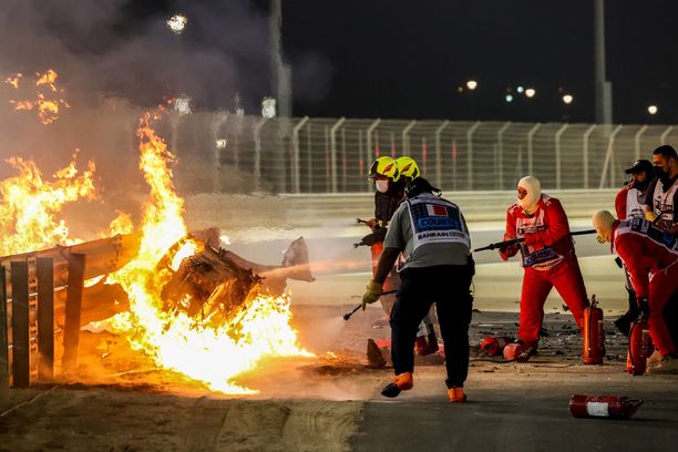 Romain Grosjeanin onnettomuus säikäytti koko F1-kansan.