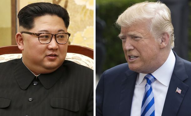 Pohjois-Korean johtaja Kim Jong-un ja USA:n presidentti Donald Trump.