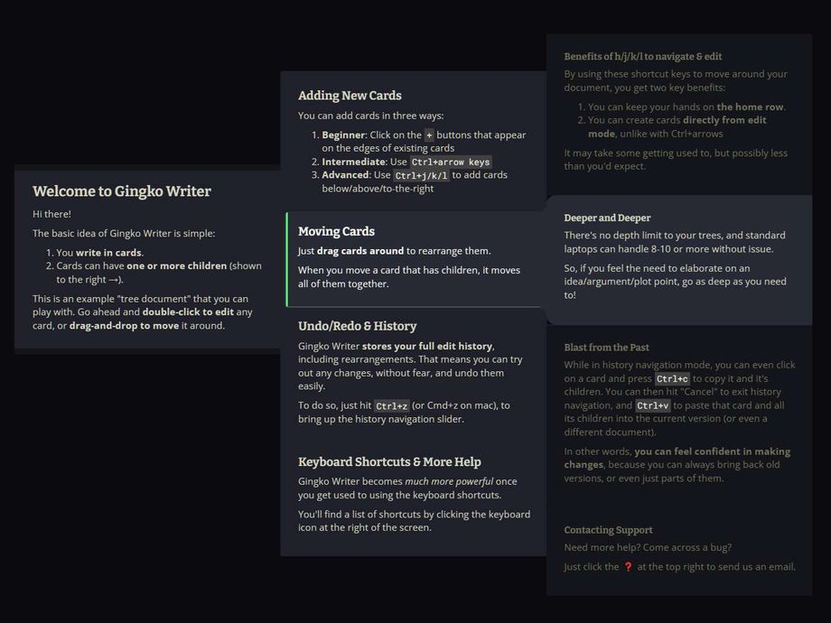 Kokeilussa Gingko Writer – rakenna tekstit tehokkaammin