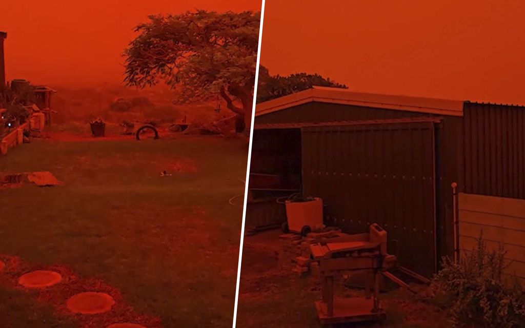 Näky kuin suoraan kauhuelo­kuvasta: Taivas muuttui veren­punaiseksi Australiassa