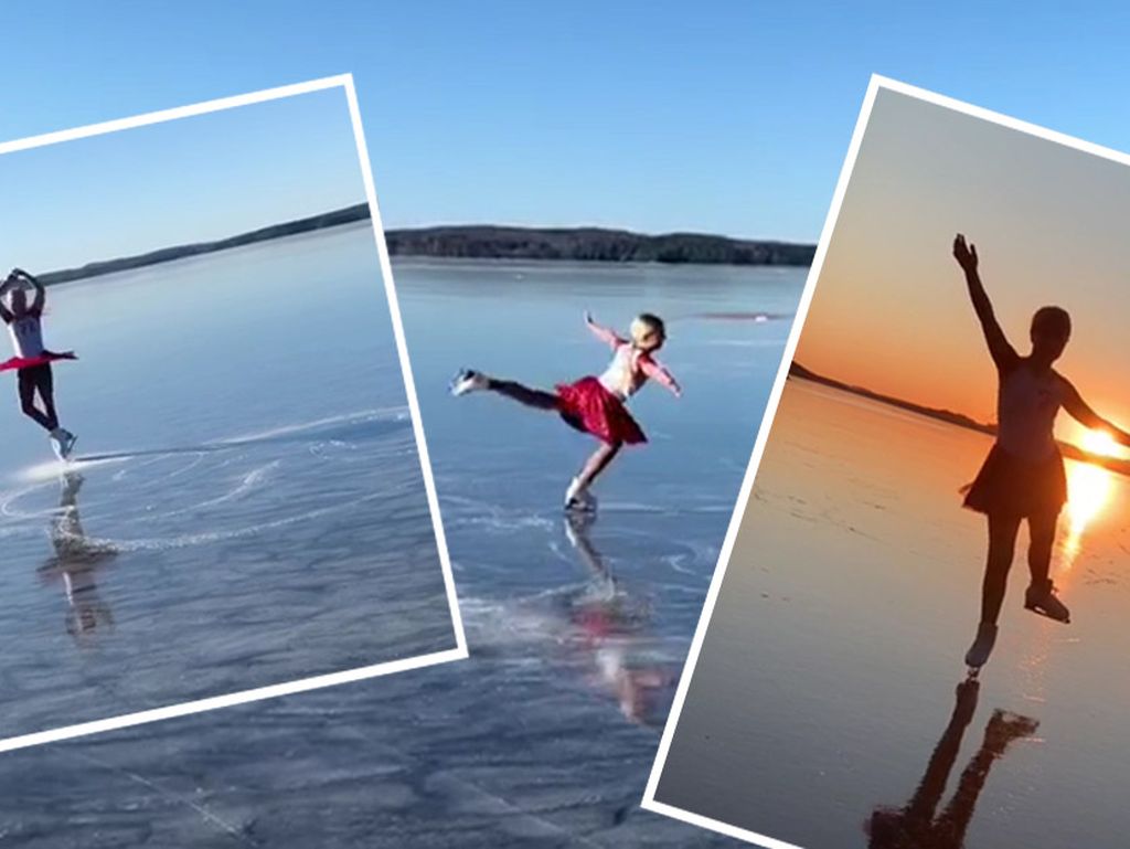 10-vuotiaan Annan henkeäsalpaava luisteluvideo Längelmäveden jäällä – Isä: ”Kerran elämässä -hetki”