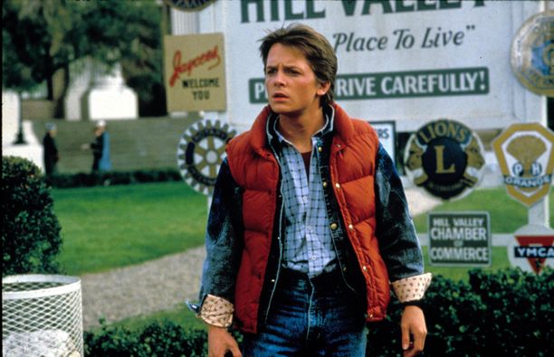 Michael J. Fox elokuvassa Back to the Future.