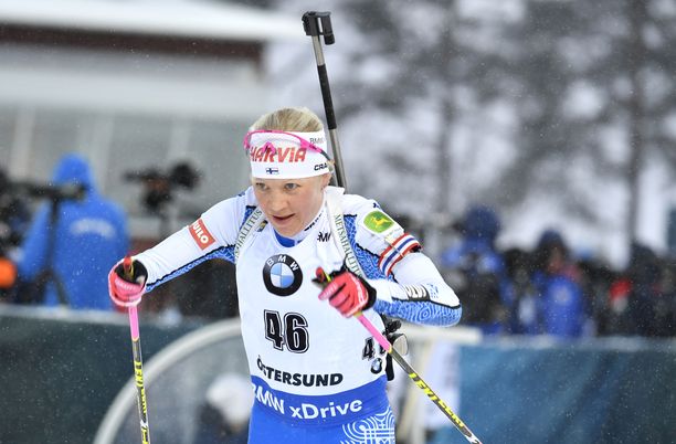 Kaisa Mäkäräisen pikakilpailu Östersundin MM-kisoissa oli värikäs.