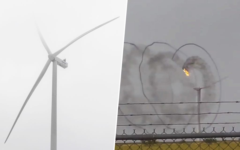 Erikoinen näky: palava tuuliturbiini piirtää kuvioita ilmaan Texasissa