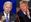 Republikaanien presidenttiehdokas Donald Trump (oik.) ja demokraattien presidenttiehdokas Joe Biden (oik.).