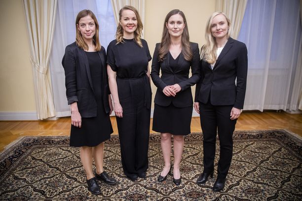 Puheenjohtajat käyvät isoimmat väännöt virkanimityksistä: vasemmalta Li Andersson (vas), Katri Kulmuni (kesk), Sanna Marin (sd) ja Maria Ohisalo (vihr).