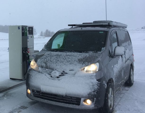 Välillä tuli lunta, mutta sää ei kuitenkaan käynyt liian rankaksi.