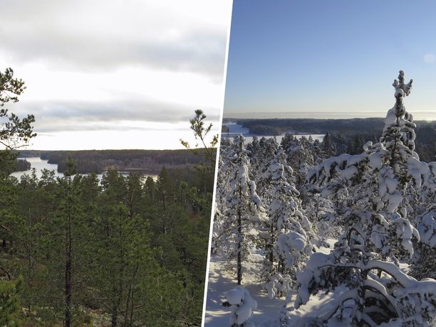 Sama paikka tammikuussa eri vuosina. Iltalehteen yhteyttä ottaneen Pentin kuvapari kertoo olennaisen Suomen erikoisesta säästä. 