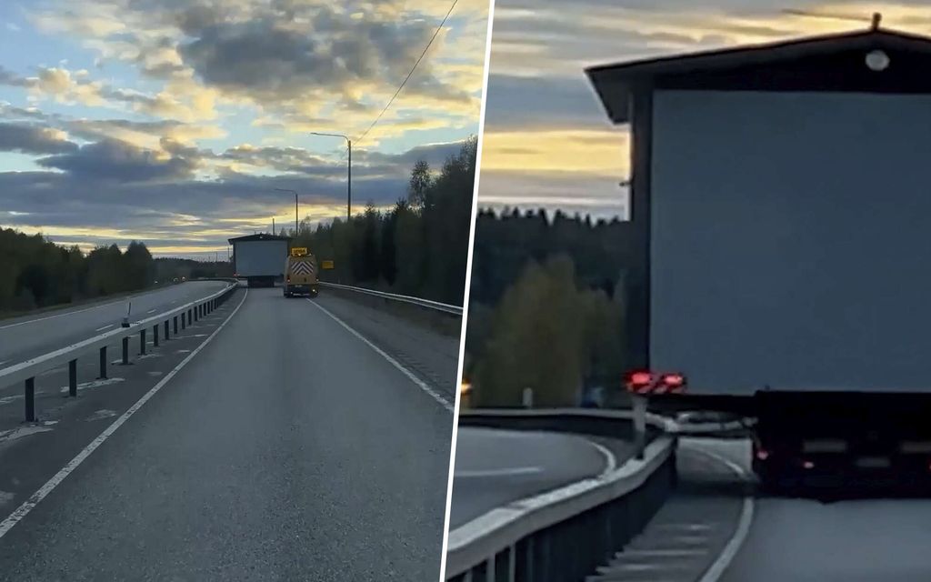 Poikkeuksellinen video palkittiin – rekka katkoi heijastinkepit Hirvensalmella