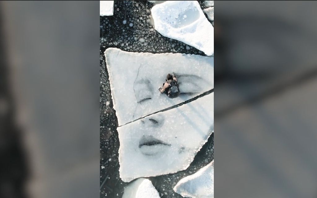 David loi upeita taideteoksia jäälle Itämerellä – katso lumoava video