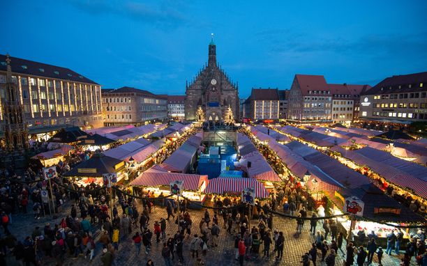 Nürnbergin Christkindlesmarkt -markkinat marraskuussa 2019. 