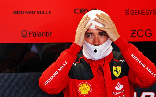 Ferrarille harmeja – Charles Leclerc osui seinään