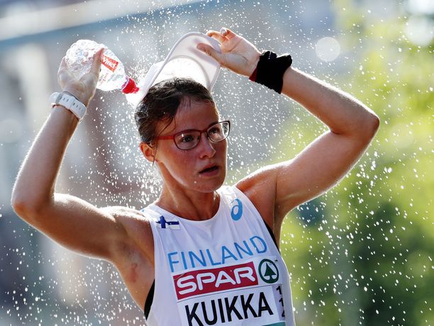 Tiia Kuikka kuvattuna Yleisurheilun EM-kisoissa Berliinissä 2018.