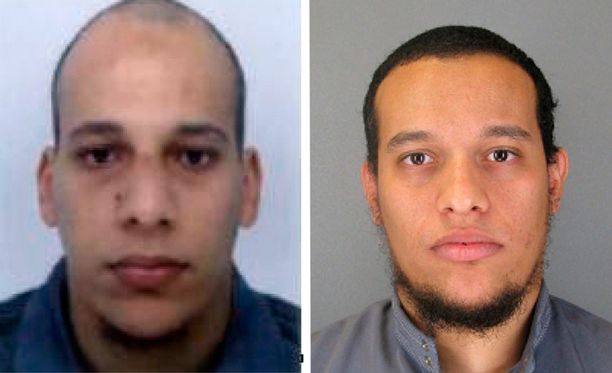 Veljekset Cherif ja Said Kouachi pakenevat yhä poliisia Ranskassa.