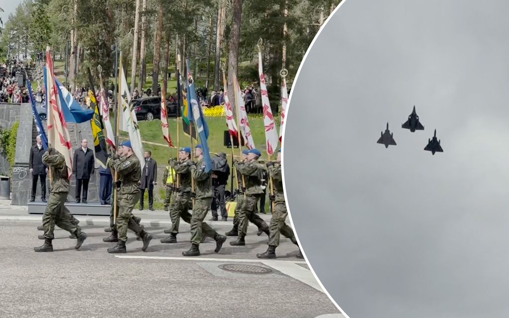 Tältä näytti puolustus­voimien lippujuhlan paraatissa Jyväskylässä