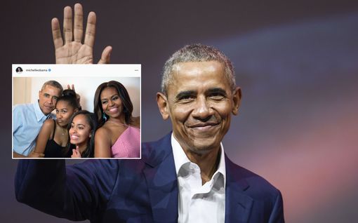 Barack Obama 60 vuotta: Michelleltä hellyttävä perhekuva