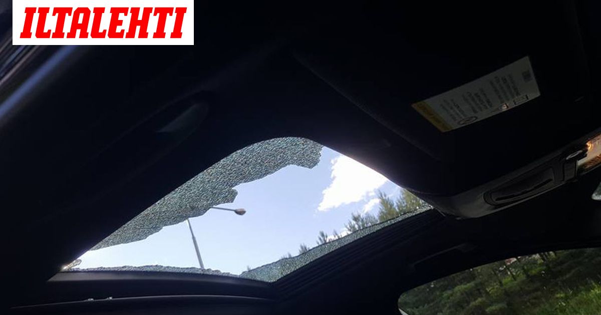Perheen automatka sai karmivan käänteen Tampereella: Kattoikkuna räjähti  säpäleiksi kesken ajon