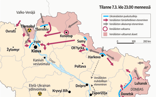Ukrainan sota, päivä 13: Siviilejä evakuoitu, Puola antaa lähettää MIG-29 -suihkukoneensa Ukrainaan