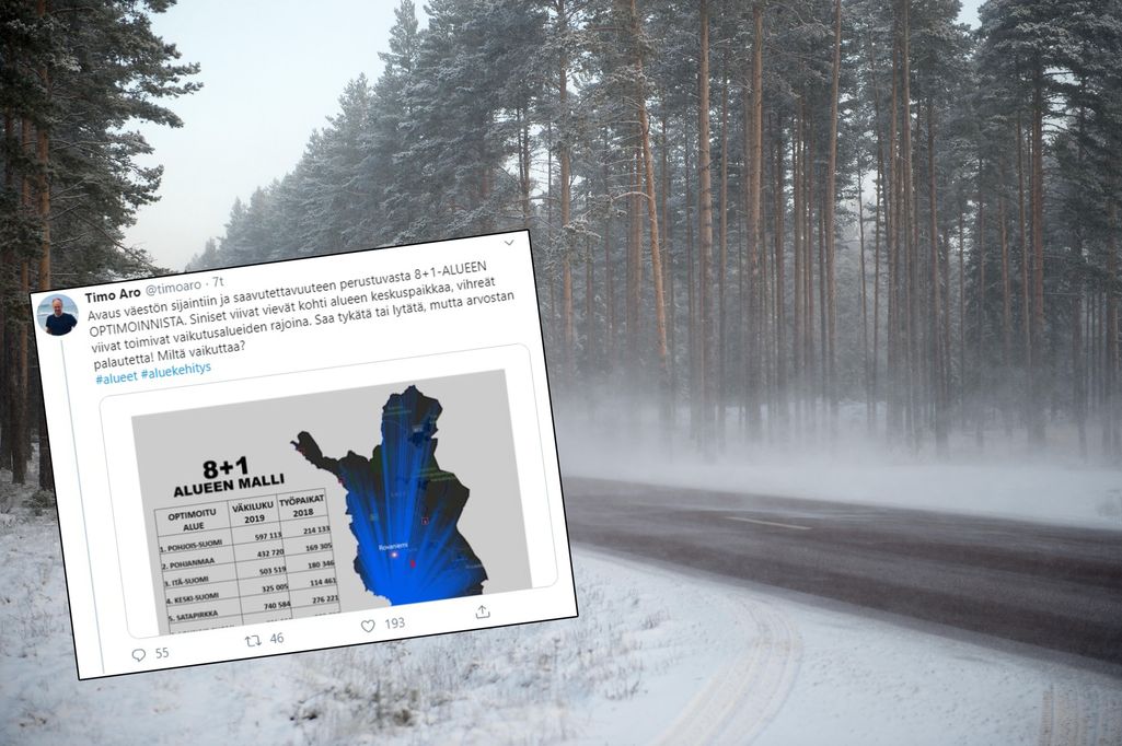 Unohtakaa maakuntamalli! Tutkija esitteli havainnekartan: Näin Suomen voisi jakaa
