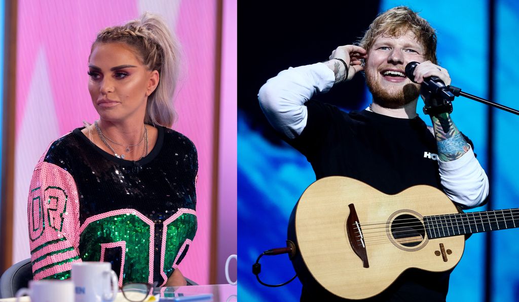 Brittijulkkis Katie Price kohauttaa: väittää Ed Sheeranin kirjoittaneen hänelle musiikkia – brittilaulajan edustajat kiistävät