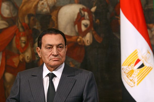Egyptin presidentti Hosni Mubarak kuvattuna Roomassa vuonna 2010.