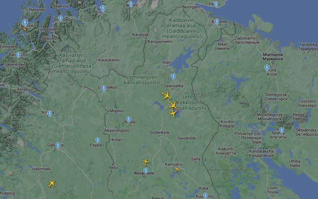Kolme järeää amerikkalais­konetta lentää Suomen ilmatilassa