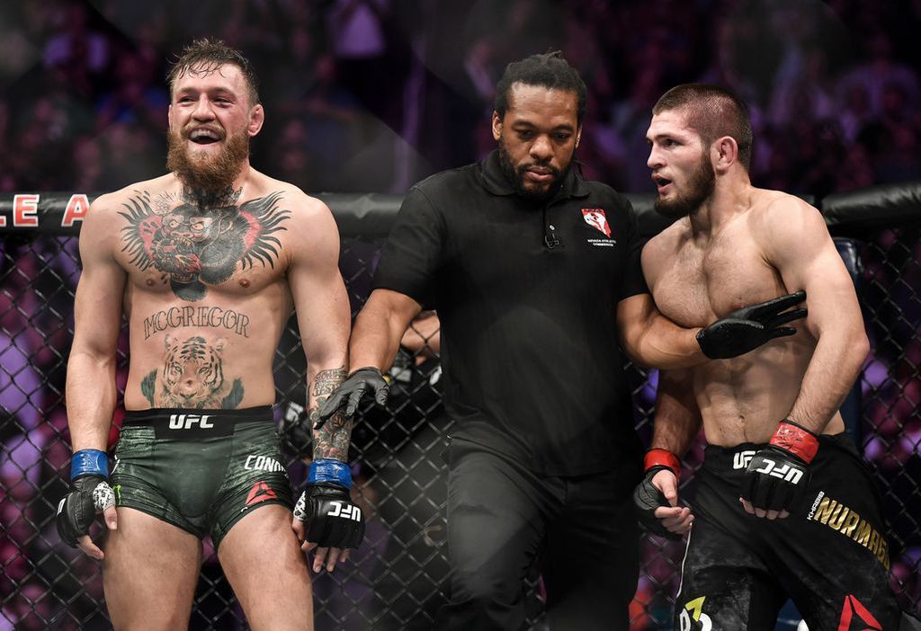 Conor McGregor kuiski Nurmagomedovin korvaan kesken UFC:n skandaaliottelun, hetkeä myöhemmin kaaos oli valmis - pyysikö McGregor anteeksi?