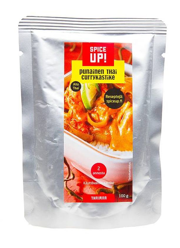 Tuotteet, joissa molemmilla puolilla on punaisen currykastikkeen etiketti, ovat virheettömiä.