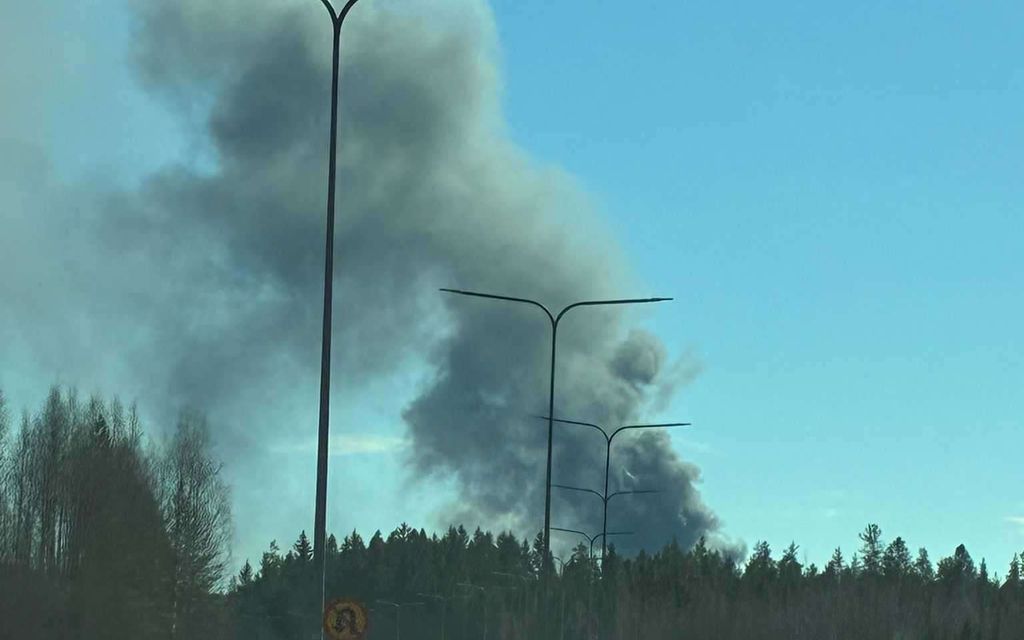 Hurja näky Nelostiellä – Heinolassa suuri tulipalo