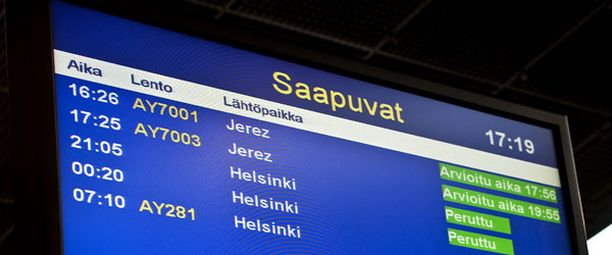 Suomen lentoliikenne palannee normaaliksi viikonloppuna