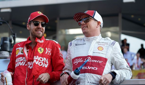Sebastian Vettel ja Kimi Räikkönen tulevat mainiosti toimeen keskenään.