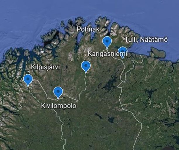 Suomen ja Norjan rajanylityspaikat- katso listaus