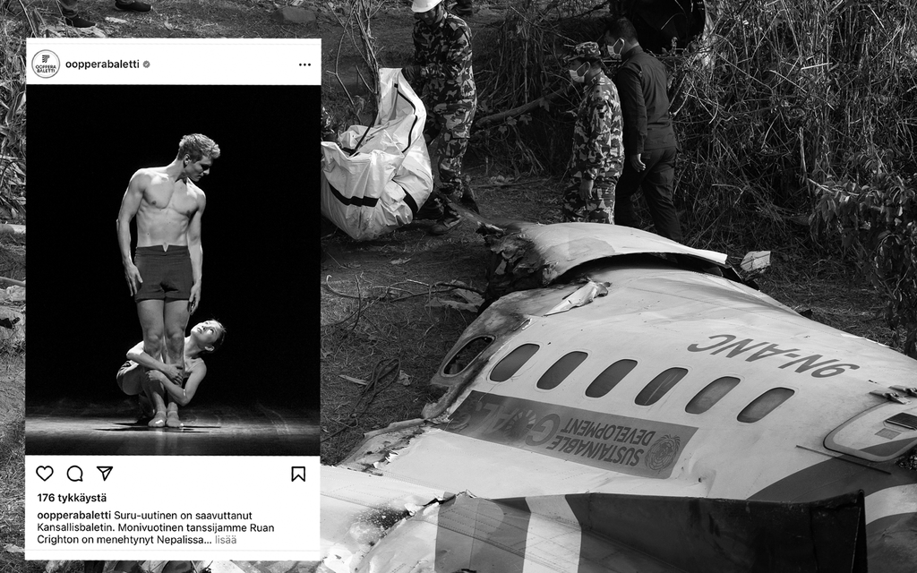 Kansallis­baletti julkaisi muisto­kirjoituksen Nepalin lentoturmassa kuolleesta Ruan Crightonista: ”Olit niin rakastettu” 