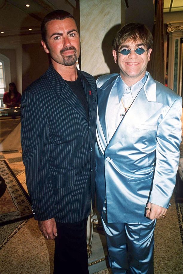 George Michael ja Elton John tunsivat toisensa kymmeniä vuosia. Kuva on vuodelta 1995.