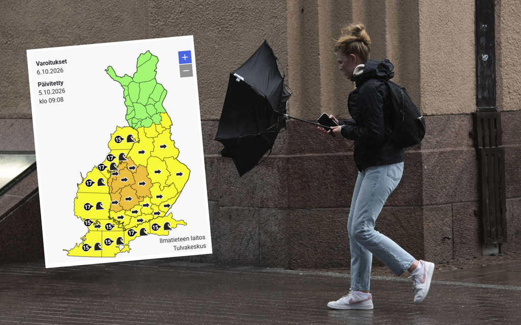 Huomenna tuulee vaarallisen kovaa – Täällä tuhot ovat todennäköisiä