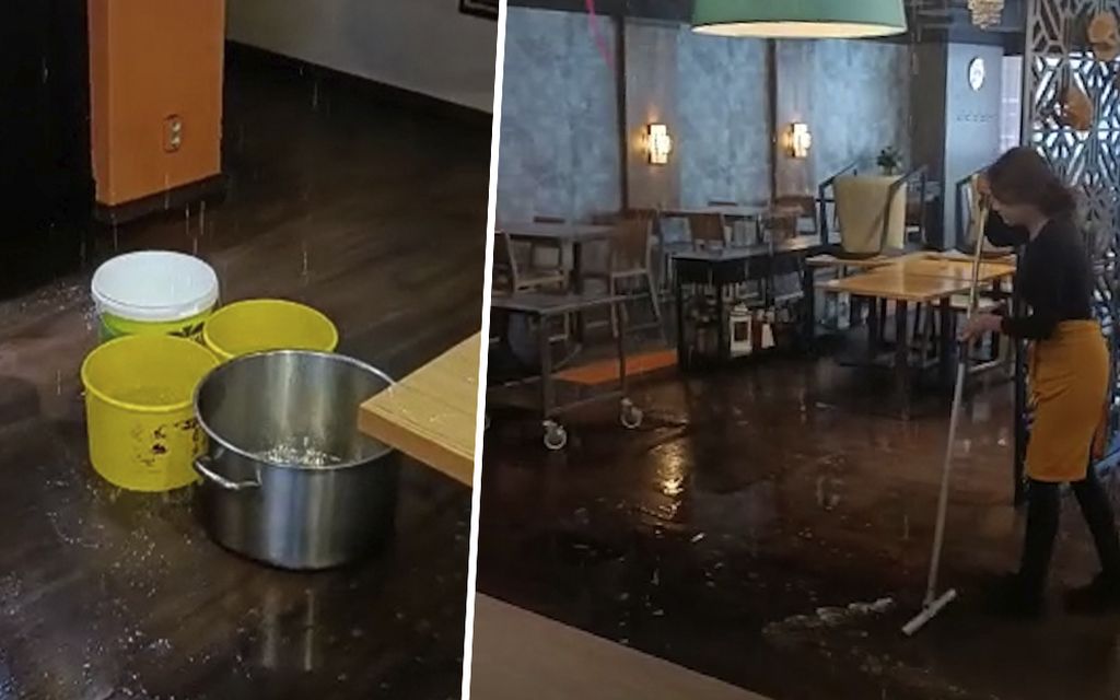 Video: Ravintolan katosta alkoi vuotaa vettä Tampereella – ”Olin paniikissa”
