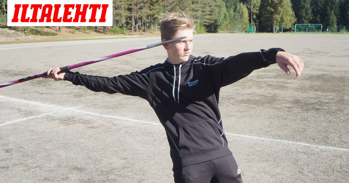 Topi Parviainen teki keihäänheiton 14-vuotiaiden epävirallisen ME:n