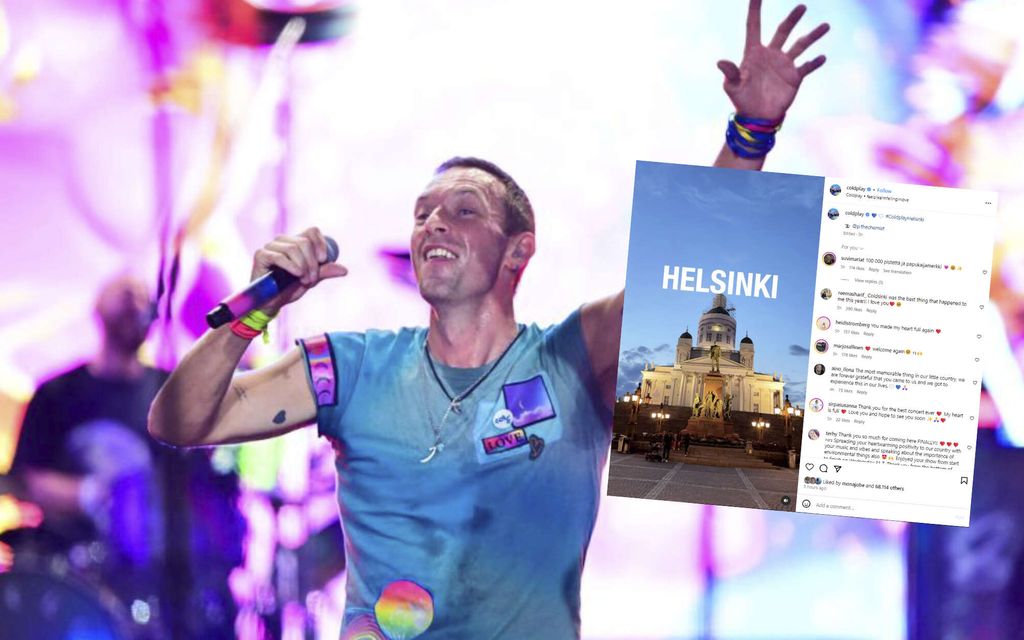 Coldplay jakoi ikimuistoisen Suomip­läjäyksen – Katso video 