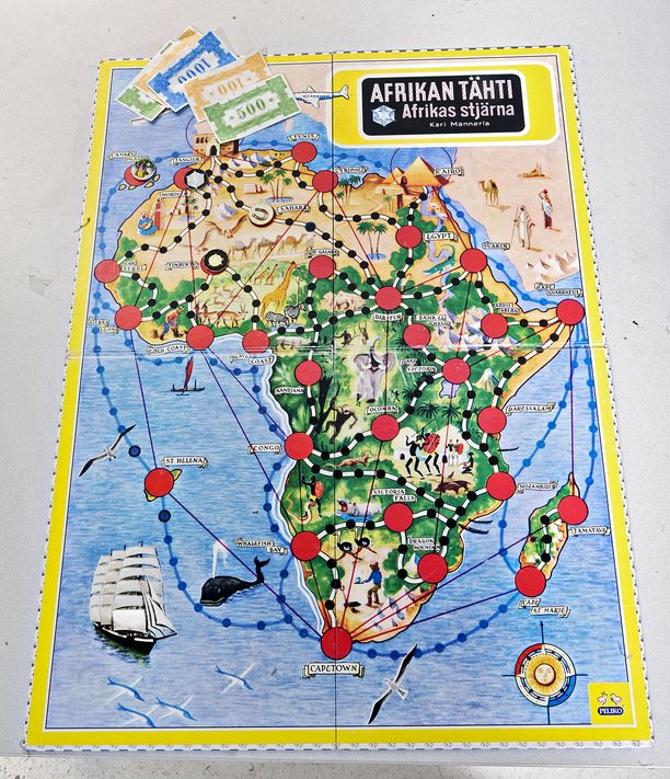 Afrikan tähti -peli luotiin vuonna 1951. 