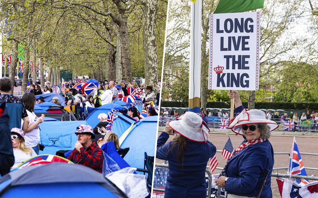 Telttakylä nousi Lontoon keskustaan – Tuhannet jonottavat nähdäkseen kuninkaan 