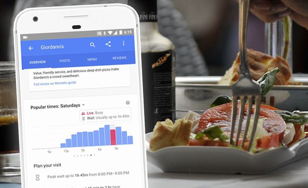 Google tuo pian ravintoloiden jonotusajat palveluihinsa.
