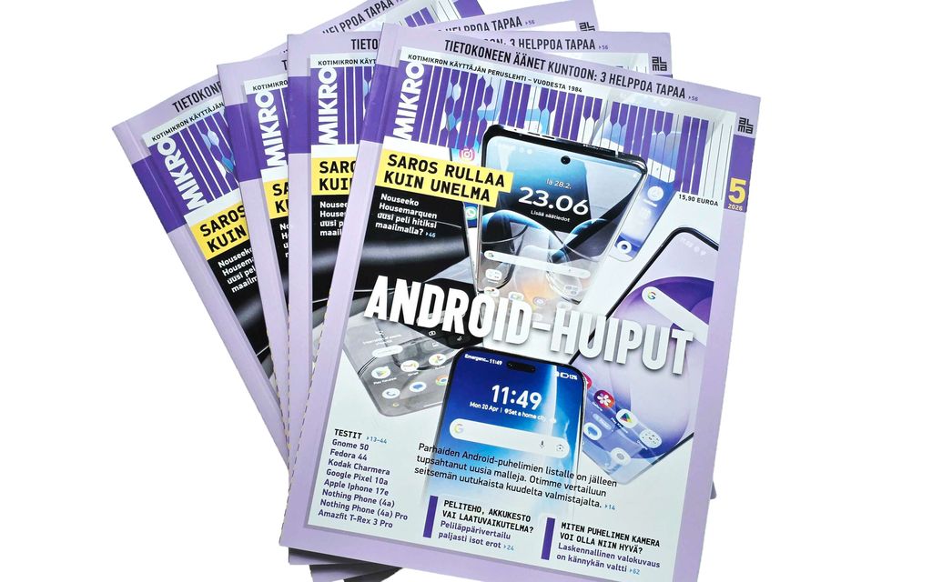 Toukokuun Mikrobitti on ilmestynyt! Vertailussa parhaat Android-puhelimet ja peliläppärit...