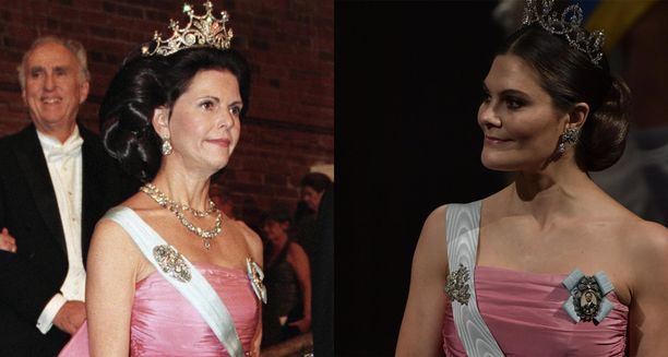 Silvia (vas.) vuonna 1995 ja Victoria vuonna 2018.